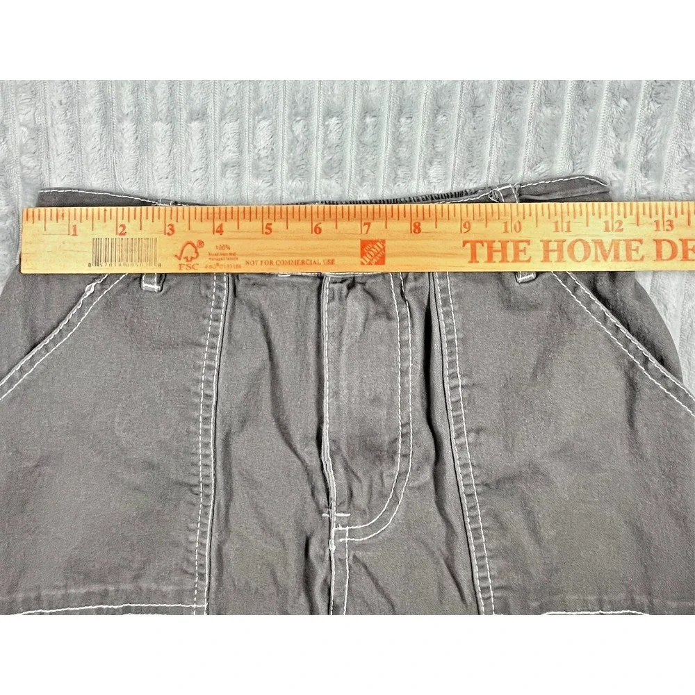 Rachel Paige Wide Leg Cargo Pants Women's S Elastic Waist‎ Baggy Skater Gray